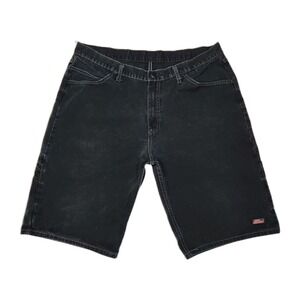 Dickies Carpenter Work Shorts Mens 38 Black Denim Relaxed Fit Utility Pocket...